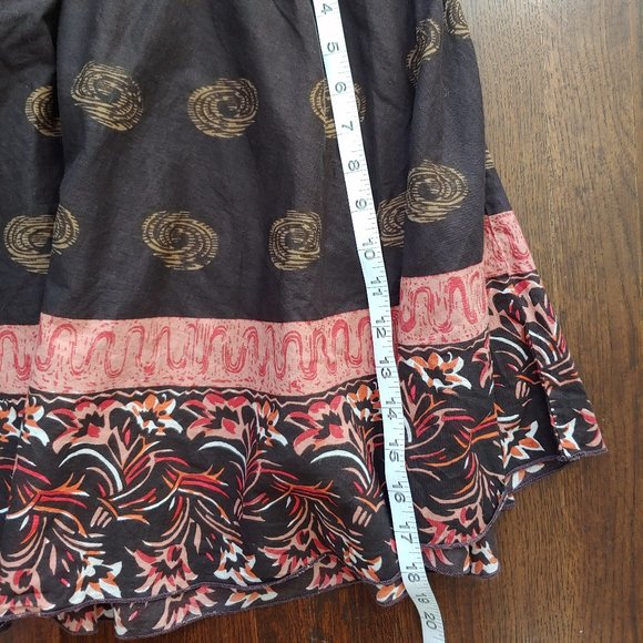 Derek Heart | Flouncy Full Bohemian Printed Short Skirt | L - Picture 9 of 10